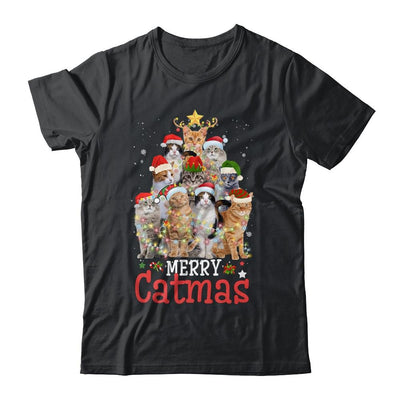 Merry Catmas Xmas Gift Funny Cat Christmas Tree-T-Shirt & Sweatshirt-Classic T-Shirt-Black