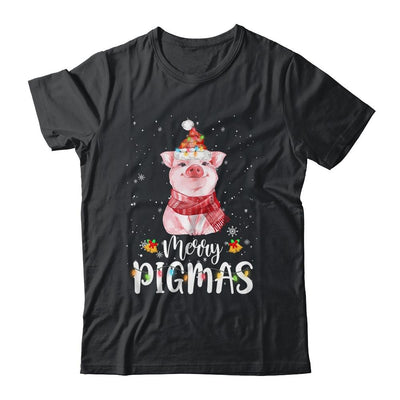 Merry Pigmas Funny Pig Christmas Pajama For Pig Lover-T-Shirt & Sweatshirt-Classic T-Shirt-Black