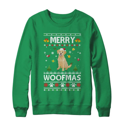 Merry Woofmas Labrador Santa Reindeer Ugly Christmas Sweater-T-Shirt & Sweatshirt-Crewneck Sweatshirt-Irish Green