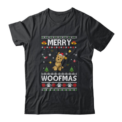 Merry Woofmas Yorkie Santa Reindeer Ugly Christmas Sweater-T-Shirt & Sweatshirt-Classic T-Shirt-Black