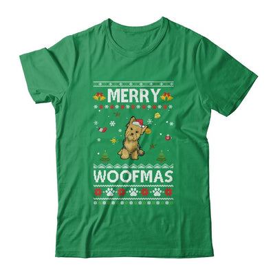 Merry Woofmas Yorkie Santa Reindeer Ugly Christmas Sweater-T-Shirt & Sweatshirt-Classic T-Shirt-Irish Green