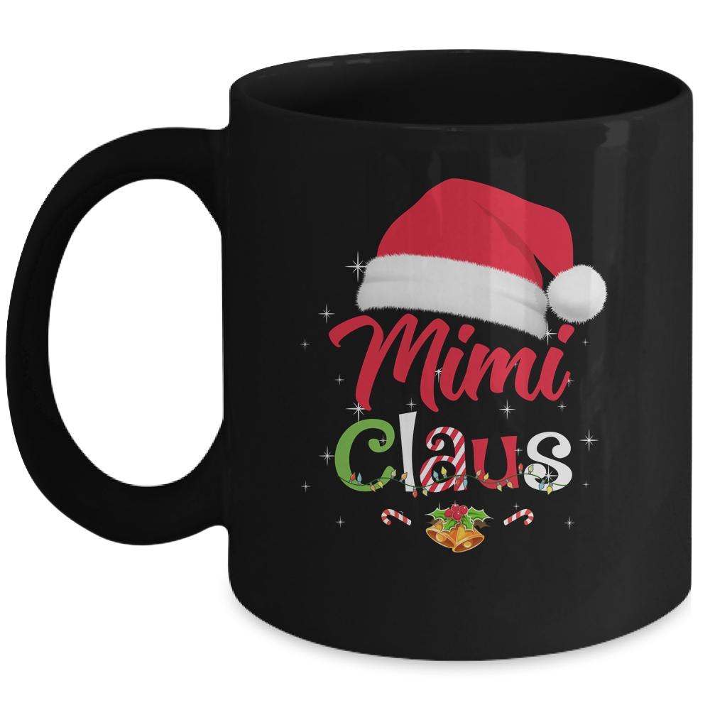 Mimi Claus Santa Christmas Matching Family Pajama Funny Mug-Coffee Mug-Mug-Black