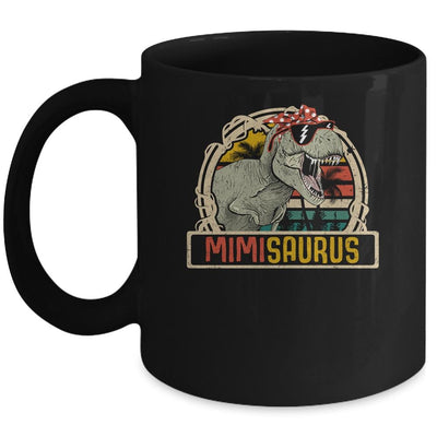 Mimisaurus T Rex Dinosaur Mimi Saurus Family Matching Mug-Coffee Mug-Mug-Black