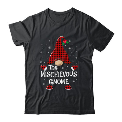 Mischievous Gnome Buffalo Plaid Matching Christmas Pajama Gift-T-Shirt & Sweatshirt-Classic T-Shirt-Black