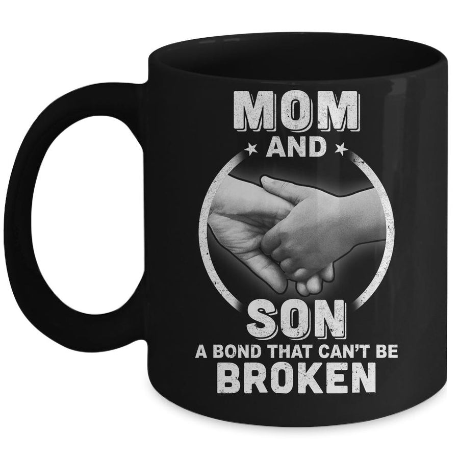 Mom And Son A Bond That Can't Be Broken Mug-Coffee Mug-Mug-Black