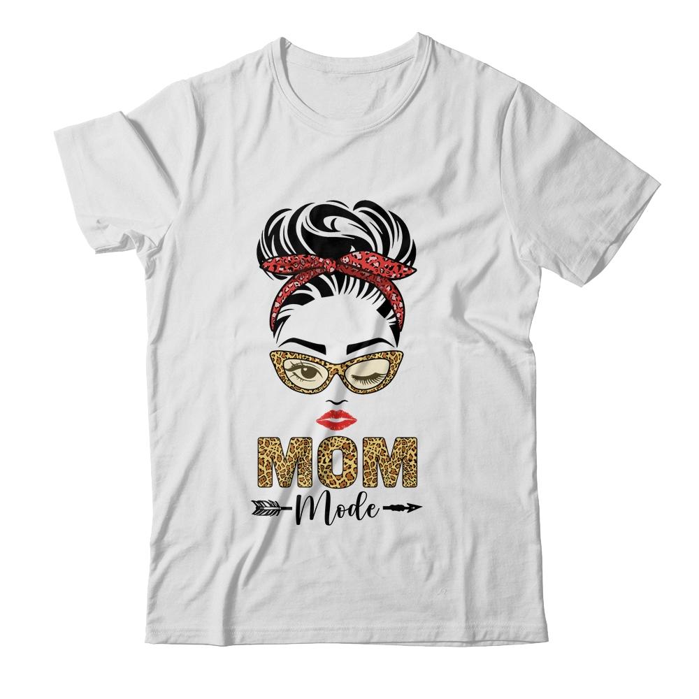 Mom mode Buffalo Red Plaid Leopard Funny