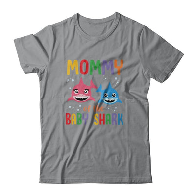 Mommy Of The Baby Shark Birthday Mommy Shark-T-Shirt & Hoodie-Classic T-Shirt-Sport Grey