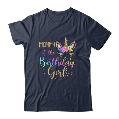 Mommy Of The Birthday Girl Daughter Unicorn Birthday Gift-T-Shirt & Hoodie-Classic T-Shirt-Navy
