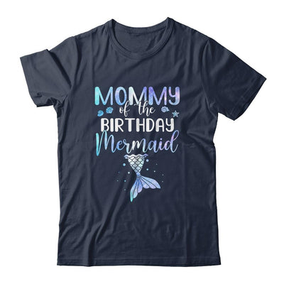 Mommy Of The Birthday Mermaid Matching Family-T-Shirt & Hoodie-Classic T-Shirt-Navy