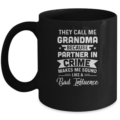 Mothers Day They Call Me Grandma Because Partner In Crime Mug-Coffee Mug-Mug-Black