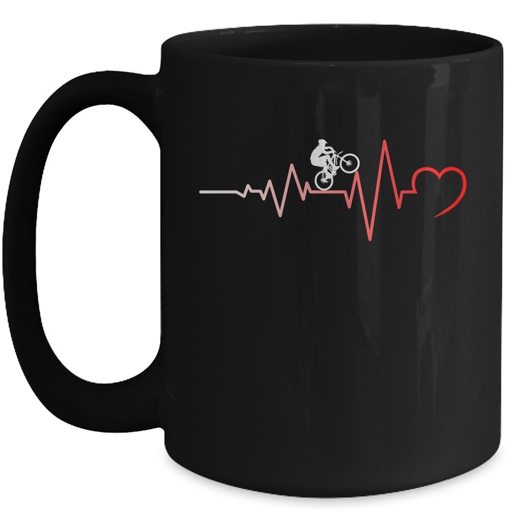 Mountain Bike Heart Pounding MTB Mug-Coffee Mug-Mug-Black