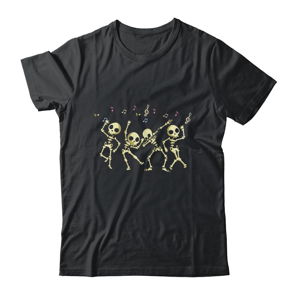 Music Skeleton Dance Dancing Halloween For Men Women-T-Shirt & Hoodie-Classic T-Shirt-Black
