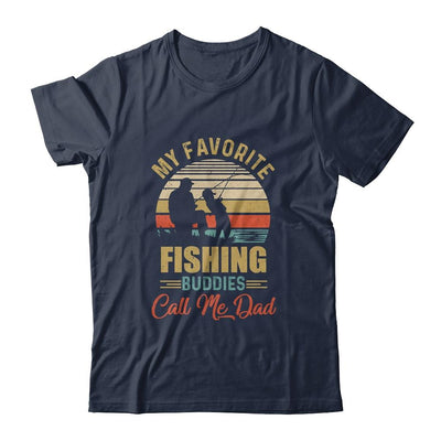 My Favorite Fishing Buddies Call Me Dad Fathers Day-T-Shirt & Hoodie-Classic T-Shirt-Navy