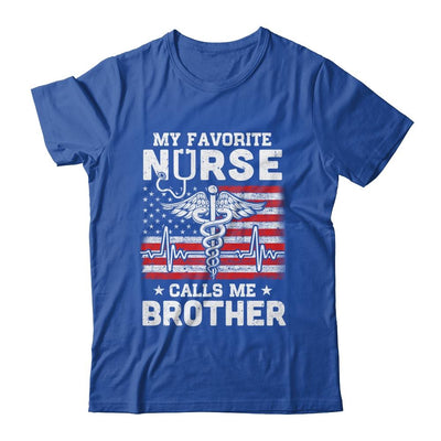 My Favorite Nurse Calls Me Brother USA Flag-T-Shirt & Hoodie-Classic T-Shirt-Royal