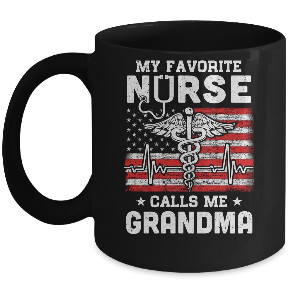 My Favorite Nurse Calls Me Grandma Usa Flag Mother's Day Mug