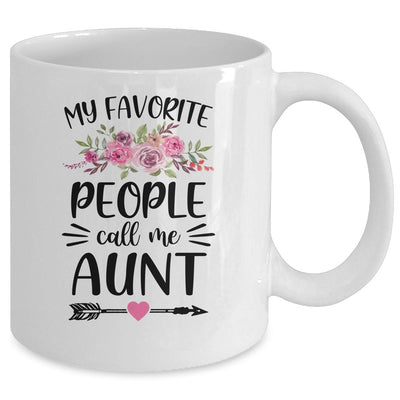 My Favorite People Call Me Aunt Mother's Day Floral Mug-Coffee Mug-