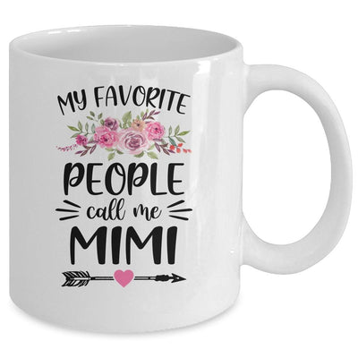 My Favorite People Call Me Mimi Mother's Day Floral Mug-Coffee Mug-