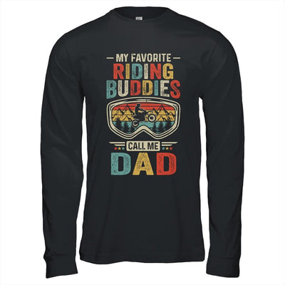 My Favorite Sledding Buddies Call Me Dad Fathers Day-T-Shirt & Hoodie-Long Sleeve T-Shirt-Black