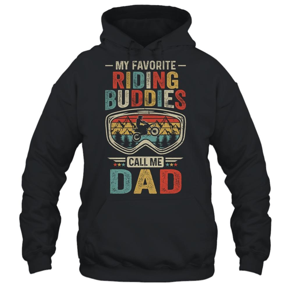 My Favorite Sledding Buddies Call Me Dad Fathers Day-T-Shirt & Hoodie-Pullover Hoodie-Black