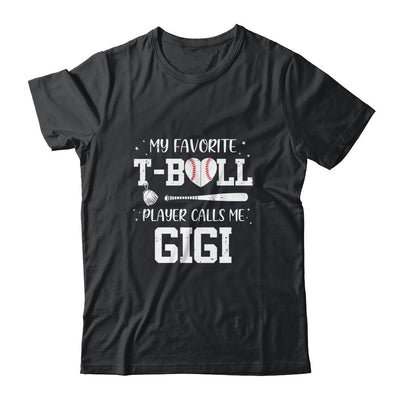 My Favorite T-Ball Player Calls Me Gigi Baseball-T-Shirt & Tank Top-Classic T-Shirt-Black