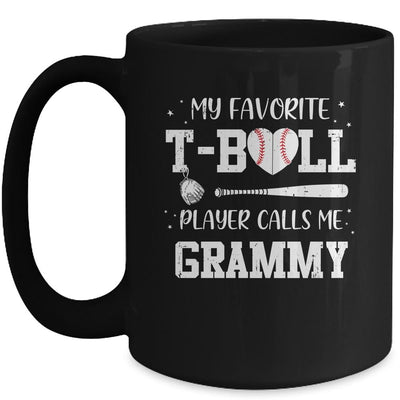 My Favorite T-Ball Player Calls Me Grammy Baseball Mug-Coffee Mug-Mug-Black