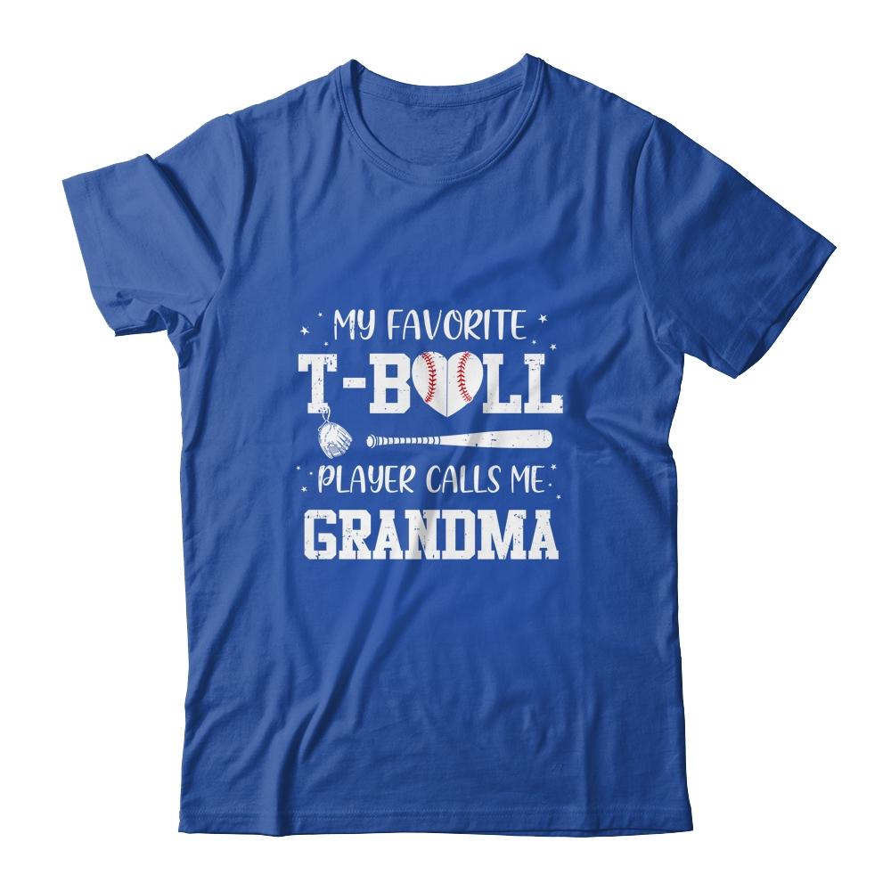 My Favorite T-Ball Player Calls Me Grandma Baseball-T-Shirt & Hoodie-Classic T-Shirt-Royal