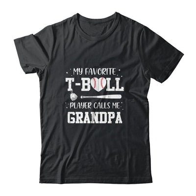 My Favorite T-Ball Player Calls Me Grandpa Baseball-T-Shirt & Hoodie-Classic T-Shirt-Black
