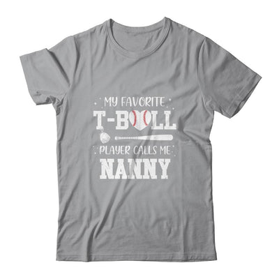 My Favorite T-Ball Player Calls Me Nanny Baseball-T-Shirt & Tank Top-Classic T-Shirt-Sport Grey