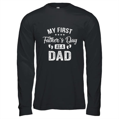 My First Father's Day As A Dad Fathers Day-T-Shirt & Hoodie-Long Sleeve T-Shirt-Black