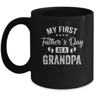 My First Father's Day As A Grandpa Fathers Day Mug-Coffee Mug-Mug-Black