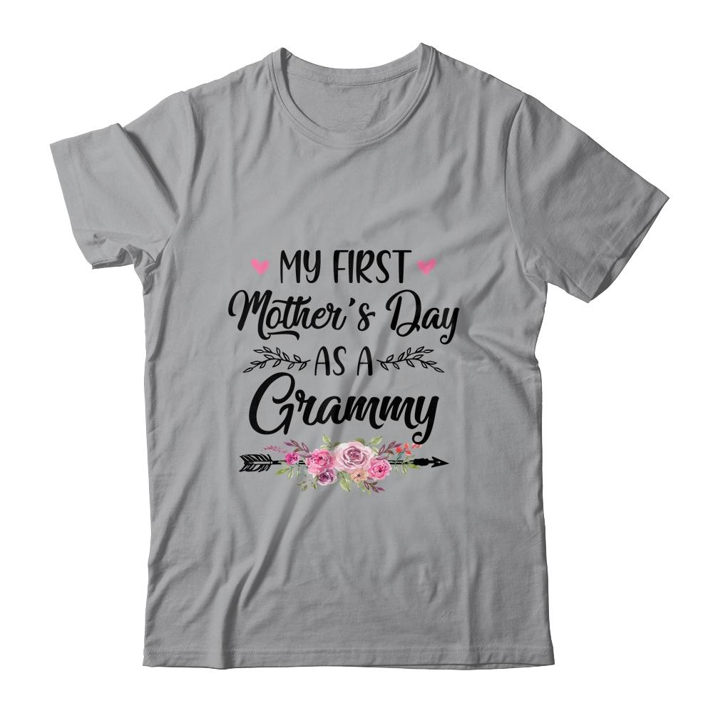 My First Mother's Day As A Grammy Mothers Day-T-Shirt & Tank Top-Classic T-Shirt-Sport Grey