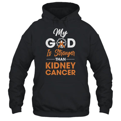 My God Is Stronger Than Kidney Cancer Awareness-T-Shirt & Hoodie-Pullover Hoodie-Black