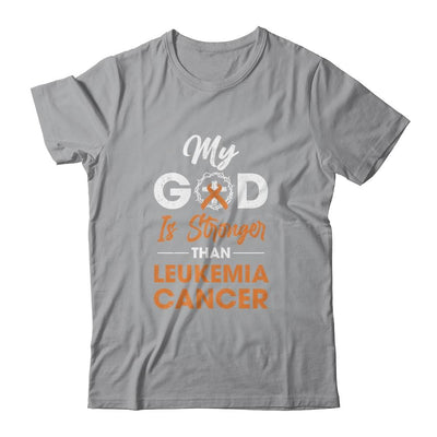 My God Is Stronger Than Leukemia Cancer Awareness-T-Shirt & Hoodie-Classic T-Shirt-Sport Grey