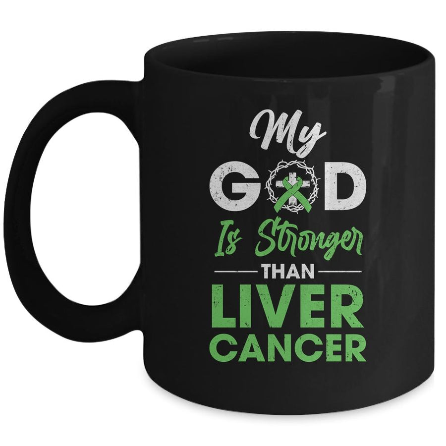 My God Is Stronger Than Liver Cancer Awareness Mug-Coffee Mug-Mug-Black