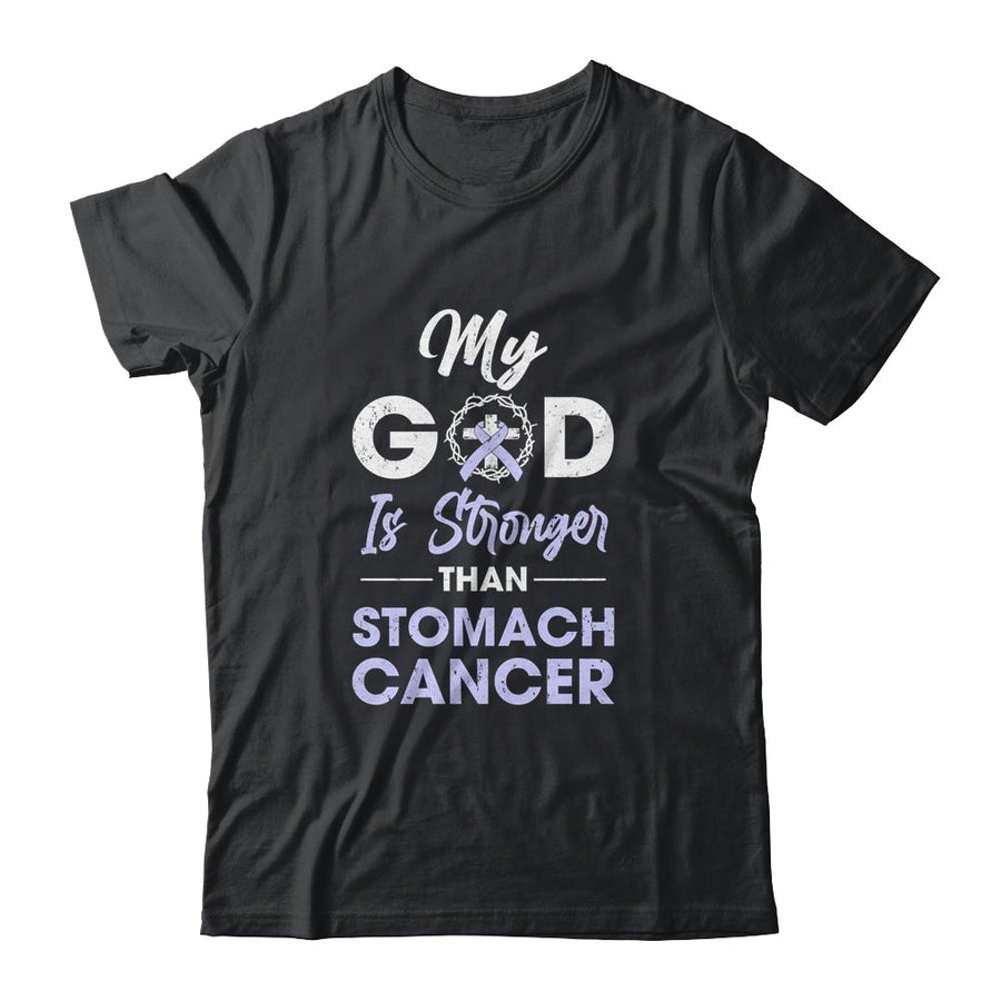 My God Is Stronger Than Stomach Cancer Awareness-T-Shirt & Hoodie-Classic T-Shirt-Black