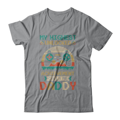My Highest Unlocked Achievement Calls Me Daddy Gamer-T-Shirt & Hoodie-Classic T-Shirt-Sport Grey