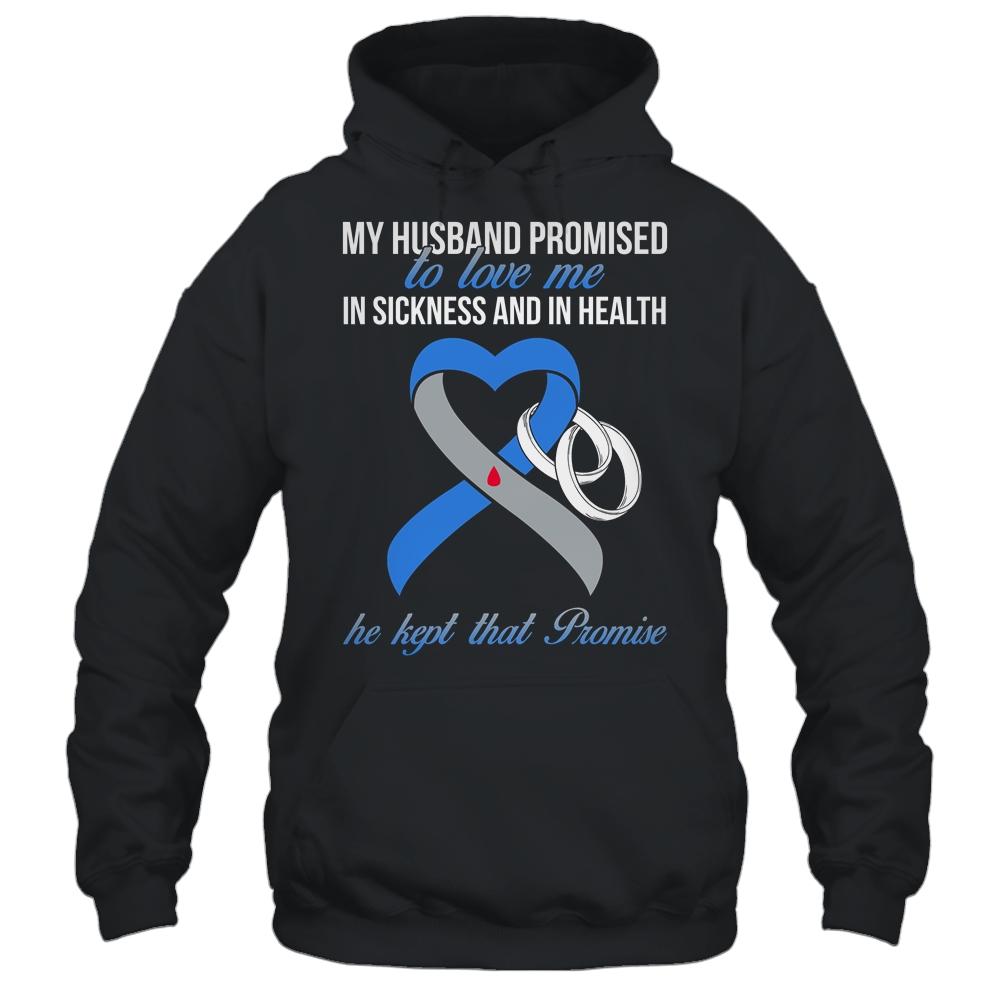 My Husband Promises To Me In Sickness Diabetes Awareness-T-Shirt & Hoodie-Pullover Hoodie-Black