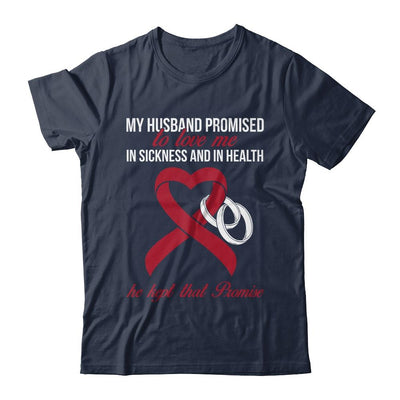 My Husband Promises To Me In Sickness Multiple Myeloma-T-Shirt & Hoodie-Classic T-Shirt-Navy