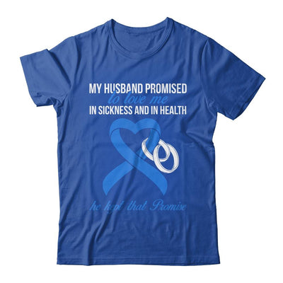 My Husband Promises To Me In Sickness Prostate Blue Ribbon-T-Shirt & Hoodie-Classic T-Shirt-Royal
