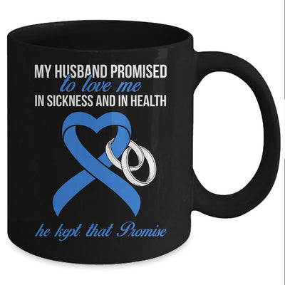 My Husband Promises To Me In Sickness Prostate Blue Ribbon Mug-Coffee Mug-Mug-Black