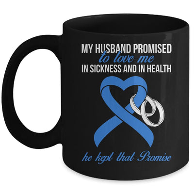 My Husband Promises To Me In Sickness Prostate Blue Ribbon Mug-Coffee Mug-Mug-Black