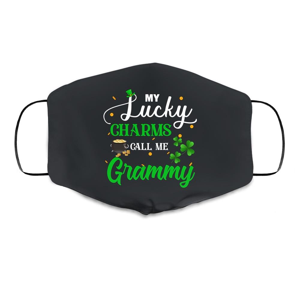 My Lucky Charms Call Me Grammy St Patricks Day Cloth Face Mask