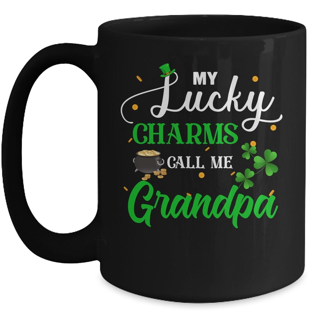 My Lucky Charms Call Me Grandpa St Patricks Day Mug-Coffee Mug-Mug-Black