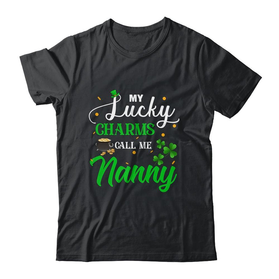 My Lucky Charms Call Me Nanny St Patricks Day-T-Shirt & Hoodie-Classic T-Shirt-Black