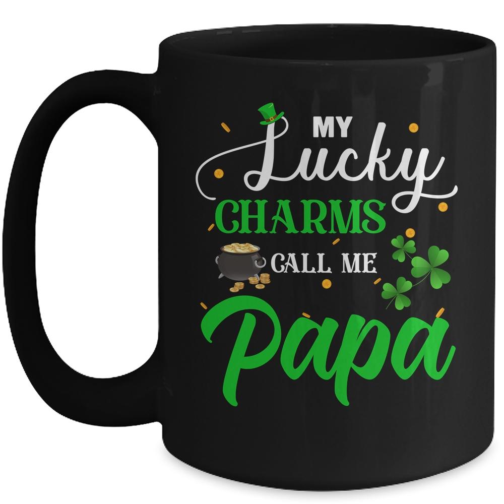 My Lucky Charms Call Me Papa St Patricks Day Mug-Coffee Mug-Mug-Black