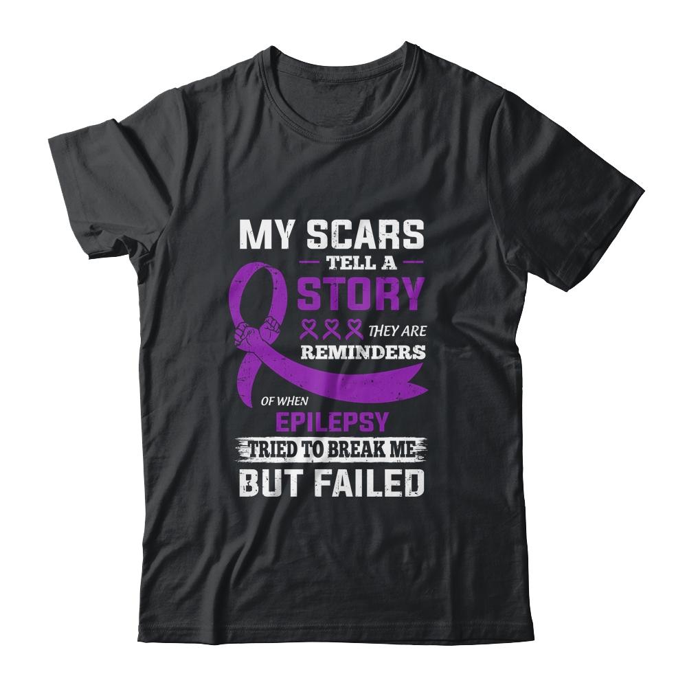 My Scars Tell A Story Epilepsy Awareness-T-Shirt & Hoodie-Classic T-Shirt-Black