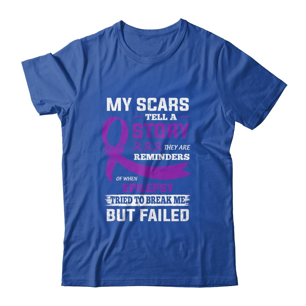My Scars Tell A Story Epilepsy Awareness-T-Shirt & Hoodie-Classic T-Shirt-Royal