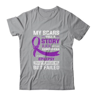 My Scars Tell A Story Epilepsy Awareness-T-Shirt & Hoodie-Classic T-Shirt-Sport Grey