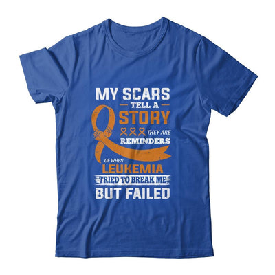 My Scars Tell A Story Leukemia Awareness-T-Shirt & Hoodie-Classic T-Shirt-Royal