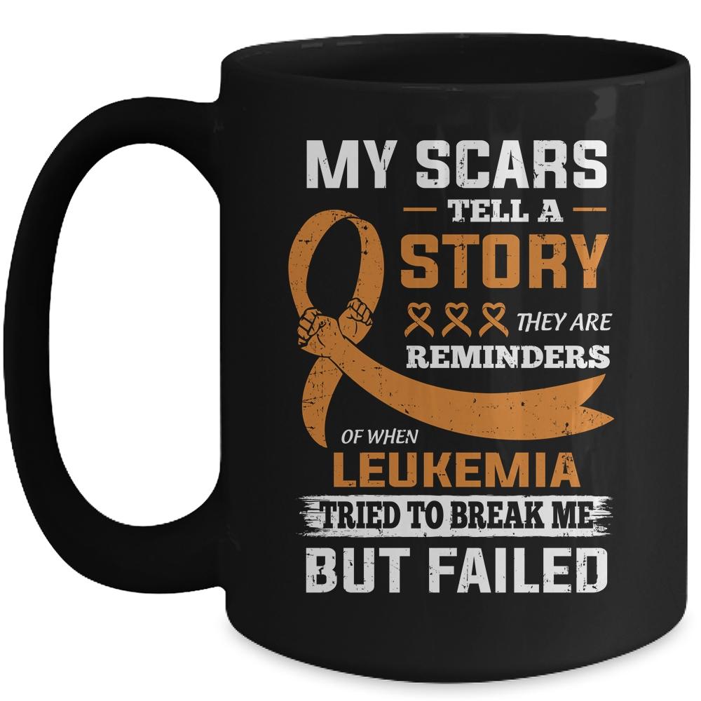 My Scars Tell A Story Leukemia Awareness Mug-Coffee Mug-Mug-Black